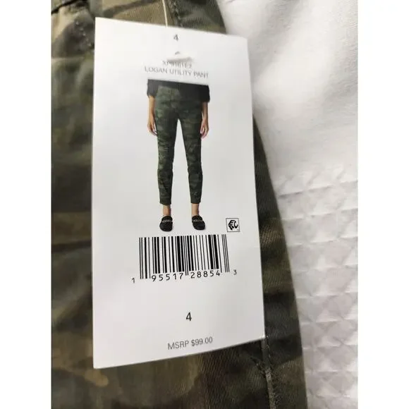 Social Standards Pants Womens Size 4 Army Camouflage Green Utility Ankle 1184 - Picture 2 of 13